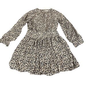 Rebecca Taylor Mini Dress Women 2 Leopard Print Lined Pleated Button Front